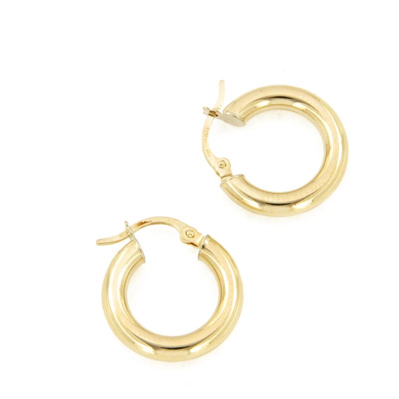 COPPIA ORECCHINI ORO GIALLO 750/1000 CERCHIETTI - 