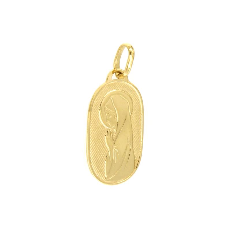 MEDAGLIETTA RELIGIOSA ORO GIALLO 750/1000 CON MADONNA - 