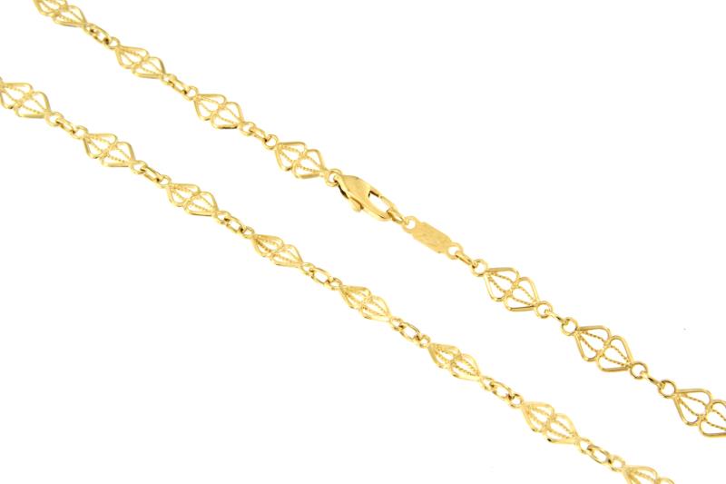 COLLANA ORO GIALLO 750/1000 MAGLIA FANTASIA - LUNGHEZZA CM 59  - 