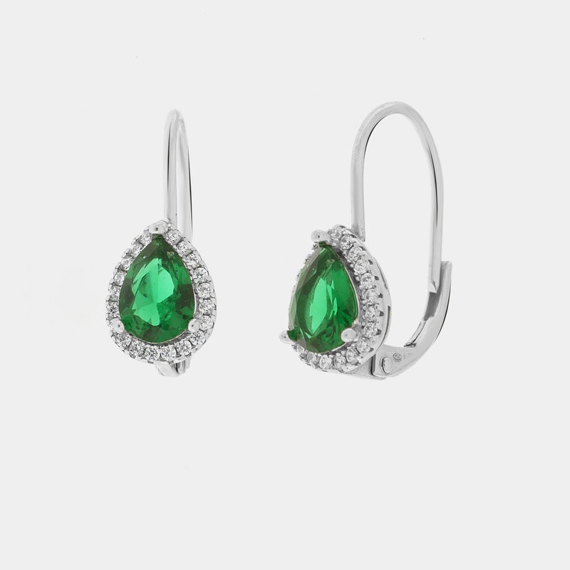 BY SIMON - COPPIA ORECCHINI IN ARGENTO CON ZIRCONE A GOCCIA - BY SIMON DONNA