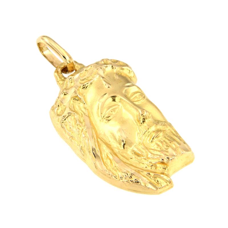 MEDAGLIETTA RELIGIOSA ORO GIALLO 750/1000 VOLTO DI CRISTO - 