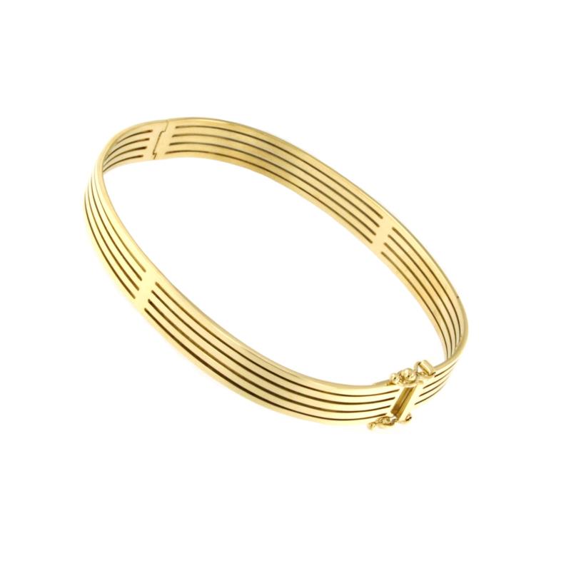 BRACCIALE ORO GIALLO 750/1000 SCHIAVA TRAFORATO - 