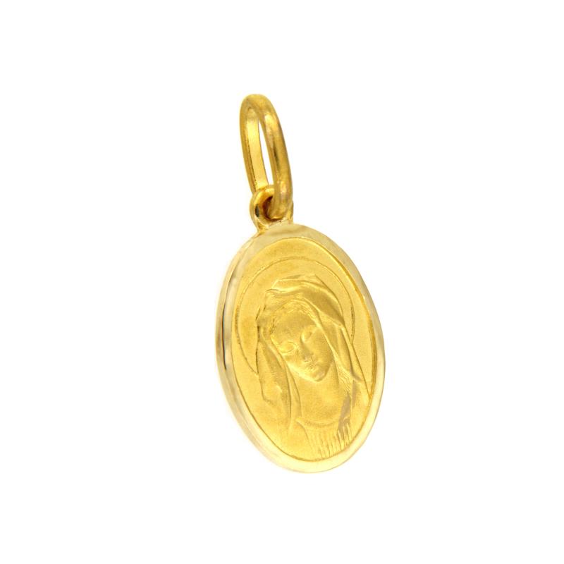 MEDAGLIETTA RELIGIOSA ORO GIALLO 750/1000 MADONNA - 