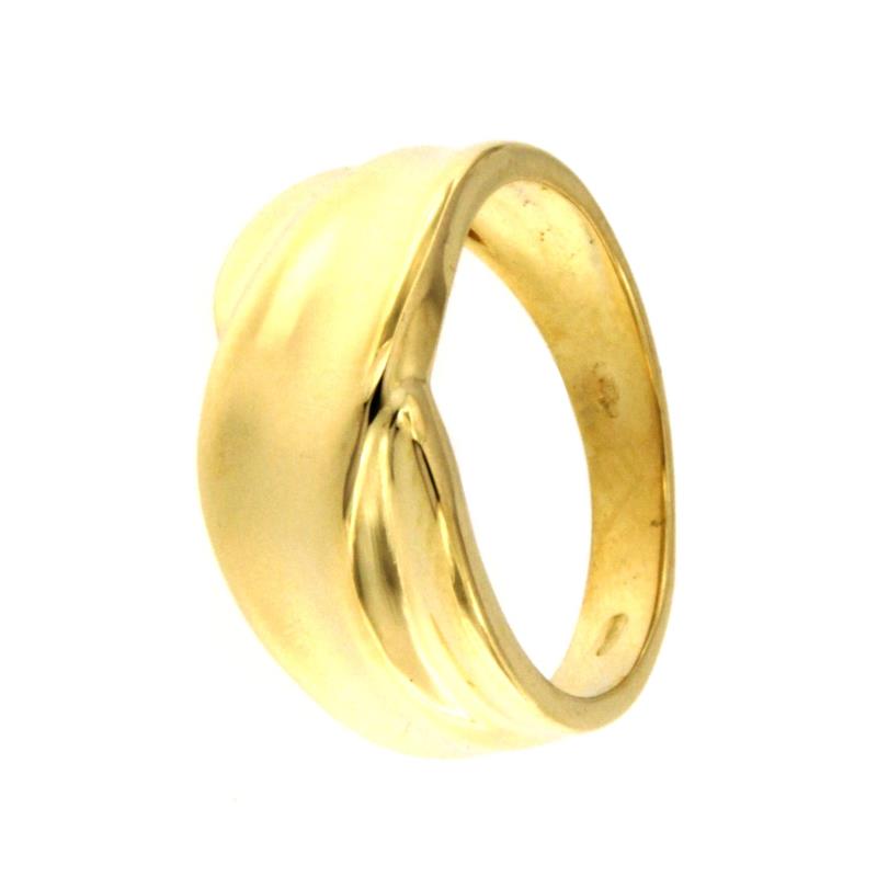 ANELLO ORO GIALLO 750/1000 FASCIA INTRECCIATA - MIS 14 - 