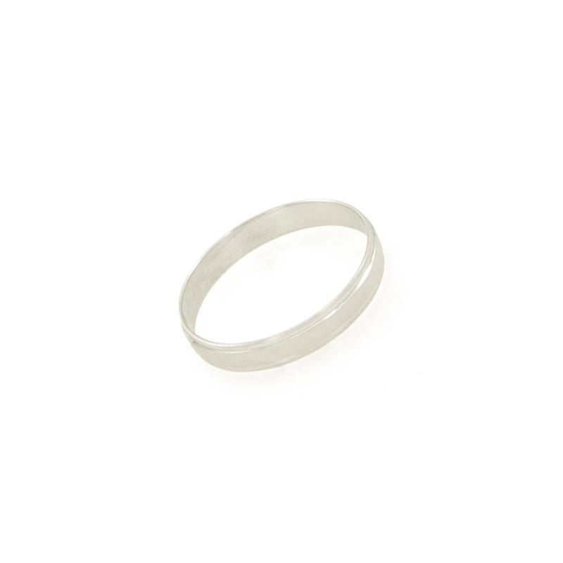 ANELLO ORO BIANCO 750/1000 FEDINA ZIGRINATA - MIS. 26 (NO MESSA A MISURA) - 