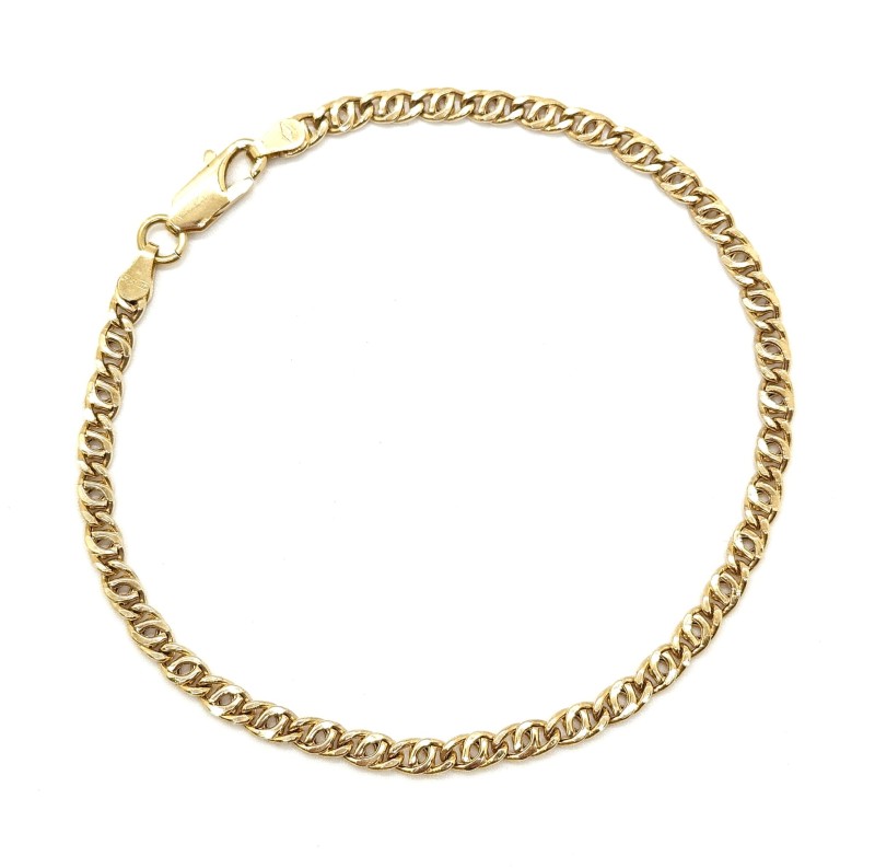 BRACCIALE ORO GIALLO 750/1000  MAGLIA OCCHIO DI PERNICE CM. 20 - 