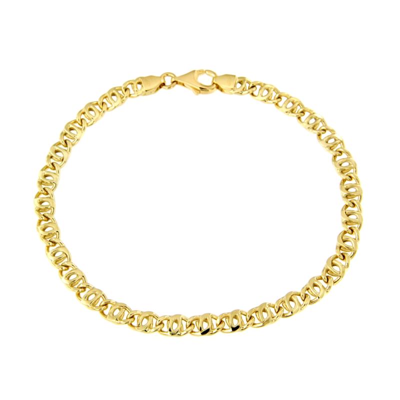 BRACCIALE ORO GIALLO 750/1000 MAGLIA GRUMETTA DOPPIA - CM 20 - 
