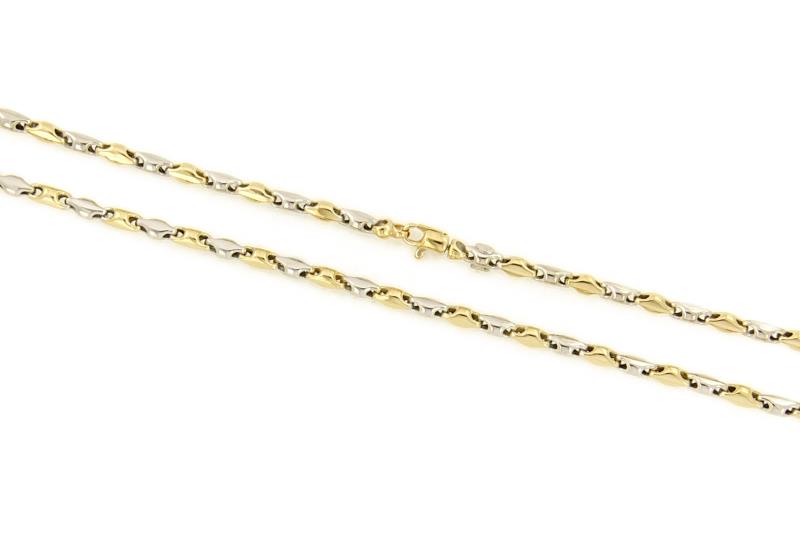 CATENA DUE ORI 750/1000 MAGLIA SEGMENTI - CM 60 - 