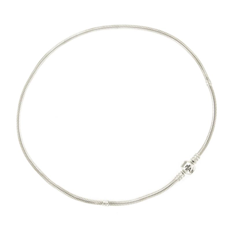 PANDORA - COLLANA - ARGENTO 925/1000 - MOD. MOMENTS CON CHIUSURA A BARILE - CM. 40 - PANDORA