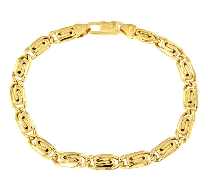 BRACCIALE ORO GIALLO 750/1000 MAGLIA TIPO GRUMETTA - CM 22 - 