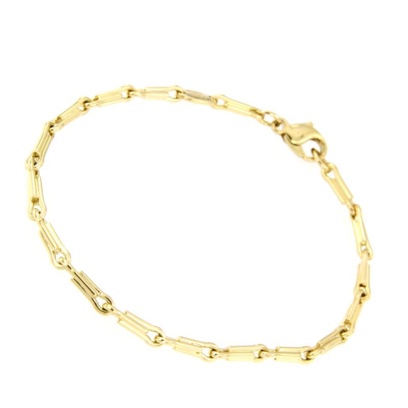 BRACCIALE ORO GIALLO 750/1000 MAGLIA TIPO A SEGMENTI - CM 19 - 
