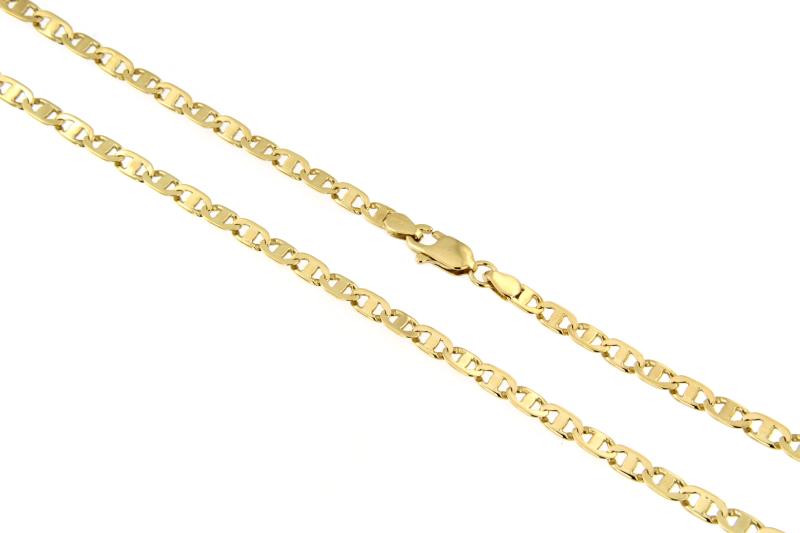 CATENA ORO GIALLO 750/1000 MAGLIA GRUMETTA PIATTA CON TRAVERSINO - CM. 70 - 