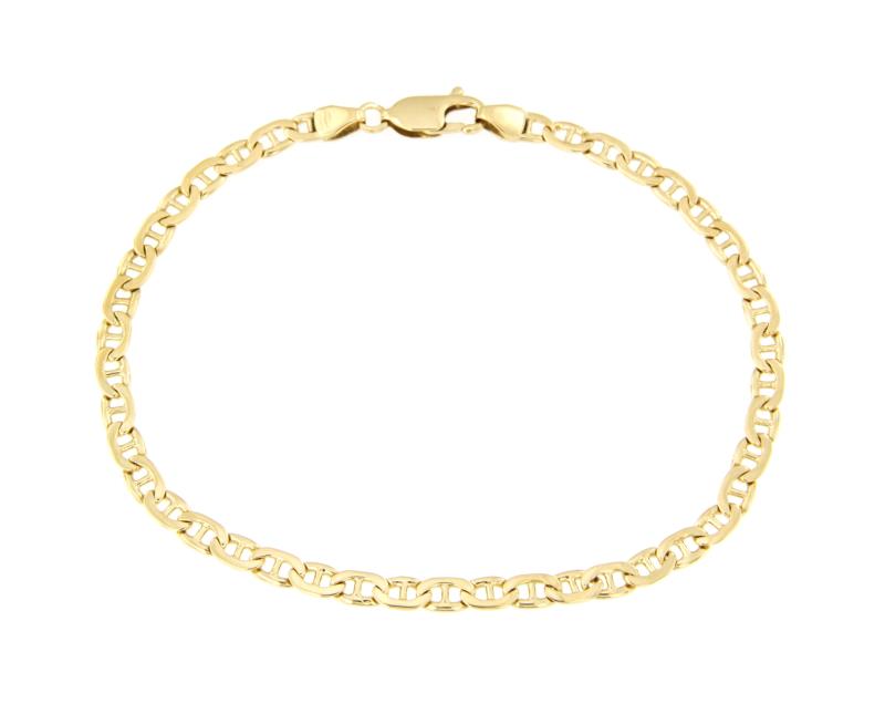 BRACCIALE ORO GIALLO 750/1000 MAGLIA GRUMETTA CON TRAVERSINO - CM. 23 - 