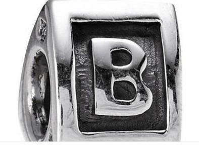 PANDORA - CHARM - ARGENTO 925/1000 - MOD. LETTERA B - PANDORA