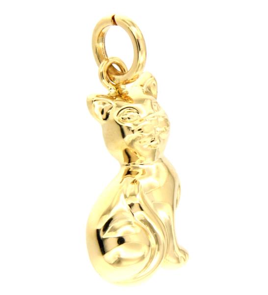 CIONDOLO ORO GIALLO 750/1000 GATTO - 