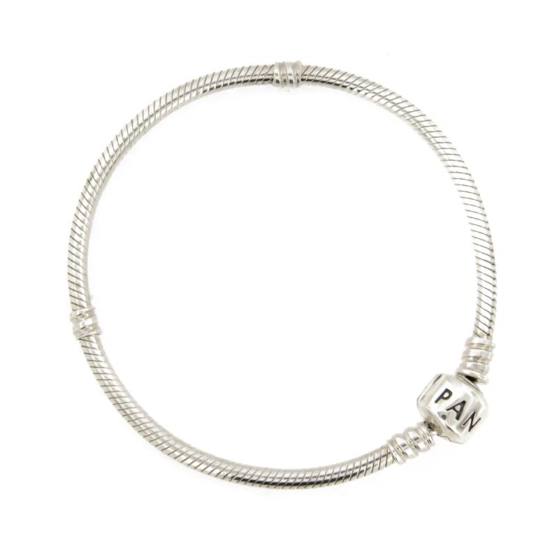 PANDORA - BRACCIALE - ARGENTO 925/1000 - MOD. MOMENT CON CHIUSURA A BARILE - CM. 20 - PANDORA