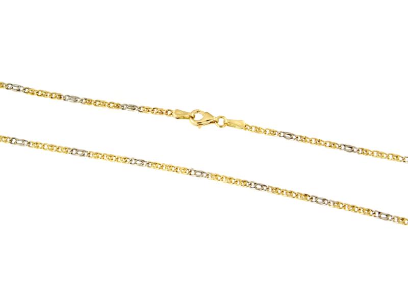 CATENA DUE ORI  750/1000 MAGLIA 3+1 - CM 51 - 