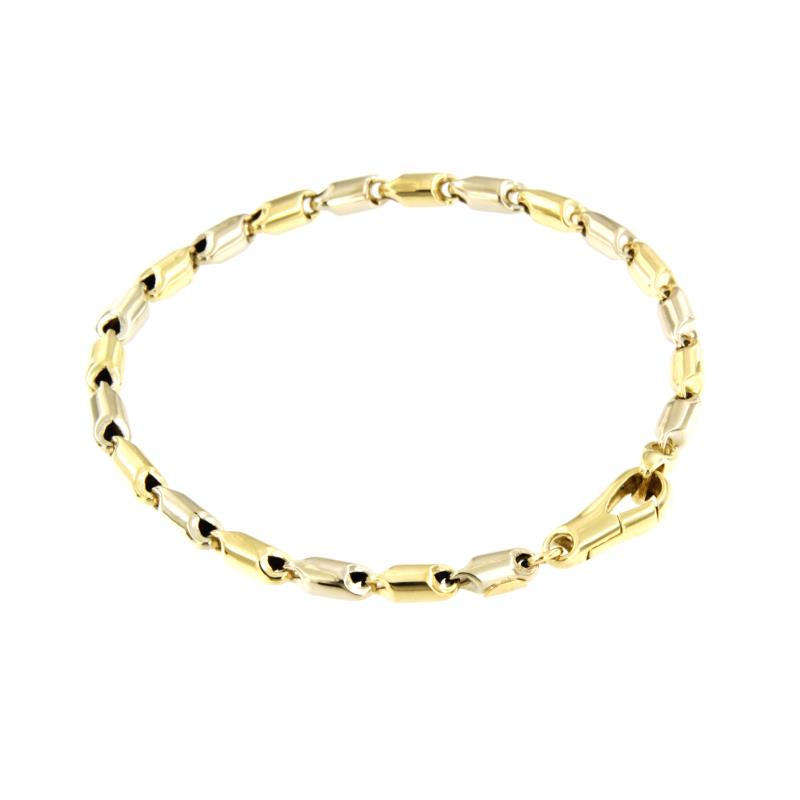 BRACCIALE DUE ORI 750/1000 MAGLIA TIPO CHIMENTO - CM. 21.5 - 