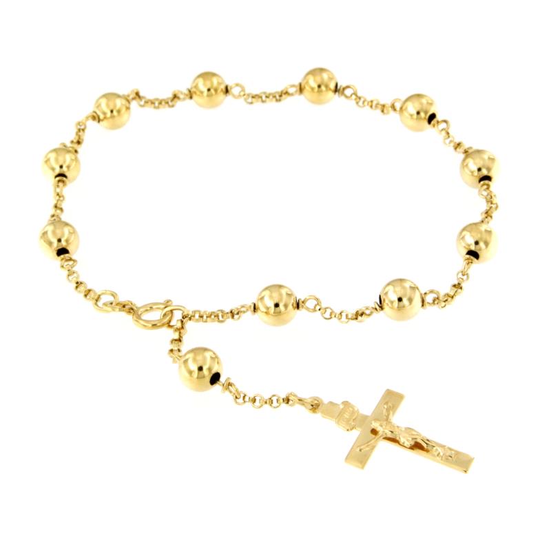 BRACCIALE ORO GIALLO 750/1000 ROSARIO - CM 21 - 