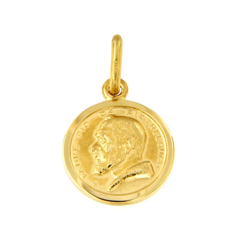 MEDAGLIETTA ORO GIALLO 750/1000 PADRE PIO  - 