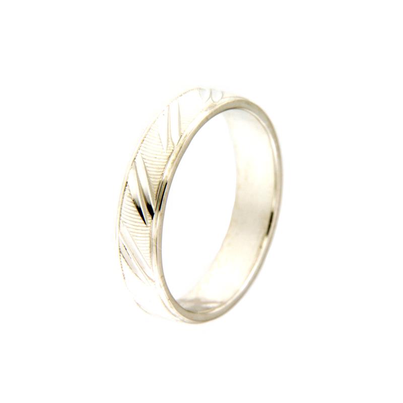 ANELLO ARGENTO 925/1000 FEDINA ZIGRINATA - MIS. 12 (NO MESSA A MISURA) - 