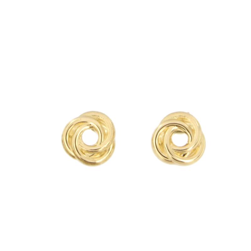 COPPIA ORECCHINI ORO GIALLO 750/1000 INTRECCIO - 