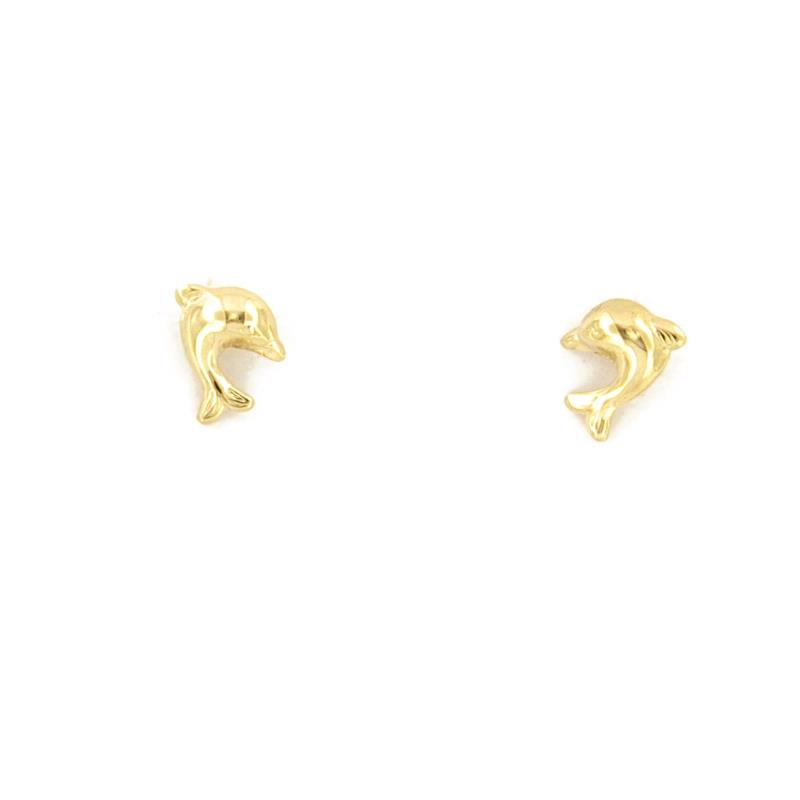 COPPIA ORECCHINI ORO GIALLO 750/1000 DELFINI - 