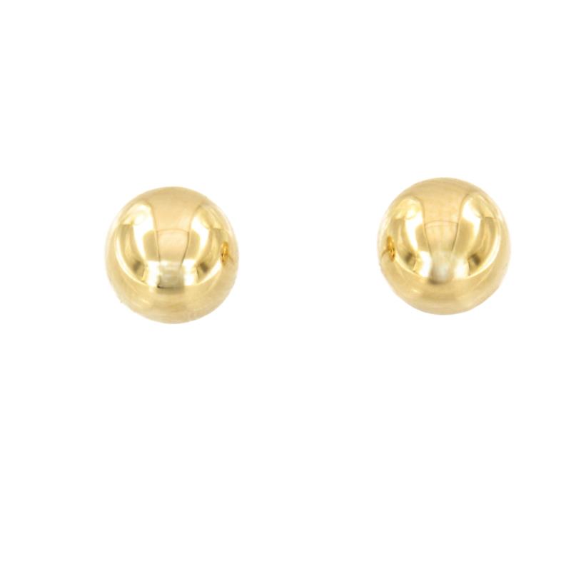 COPPIA ORECCHINI ORO GIALLO 750/1000 SEMI-SFERE - 