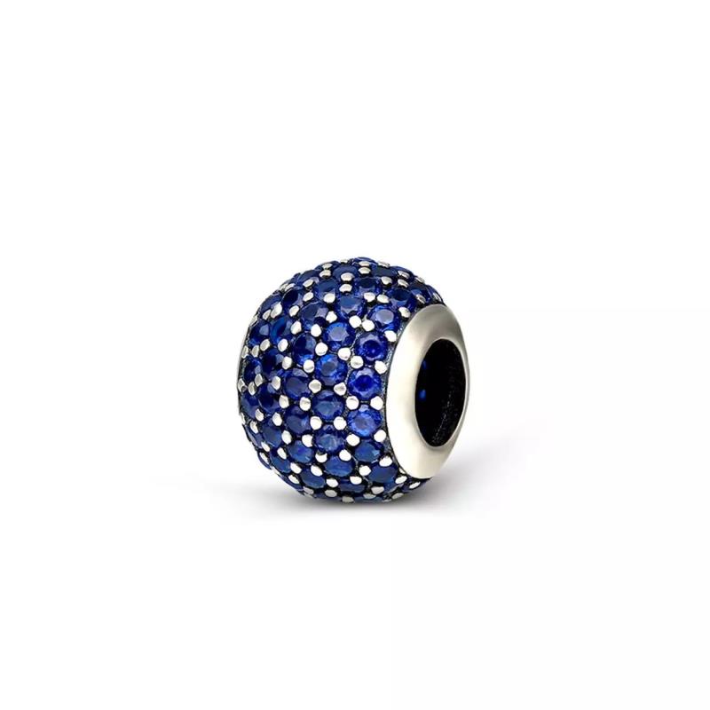 PANDORA - CHARM - ARGENTO 925/1000 - MOD. SFERA PAVÈ BLU - PANDORA