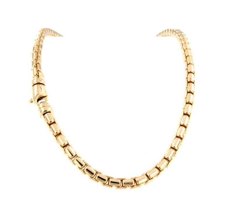 COLLANA ORO ROSA 750/1000 MAGLIA TIPO VENETA - CM. 42 - 