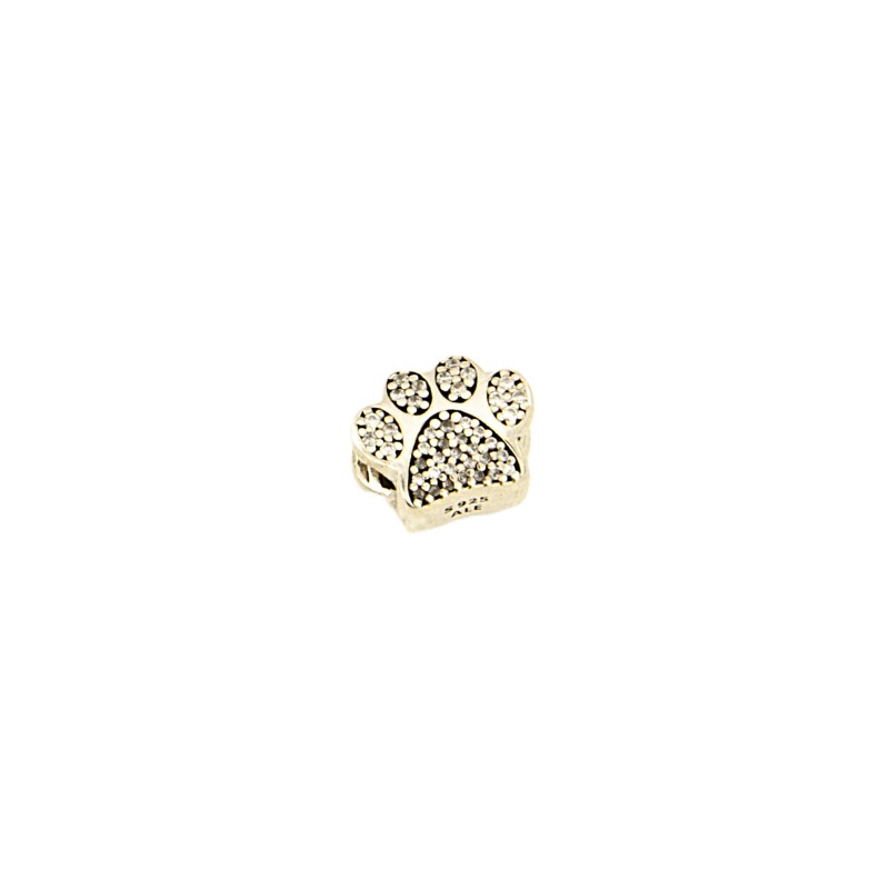 PANDORA - CHARM - ARGENTO 925/1000 - MOD. ZAMPA CON ZIRCONI - PANDORA