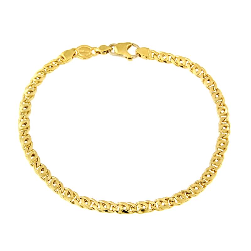 BRACCIALE ORO GIALLO 750/1000 MAGLIA GRUMETTA DOPPIA - CM 21.5 - 