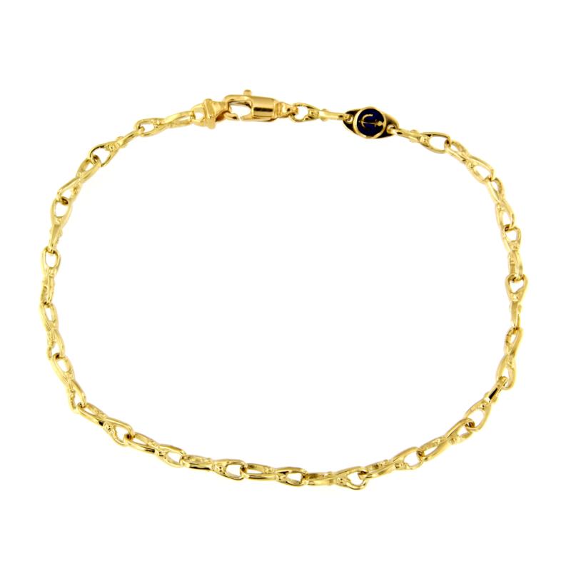 BRACCIALE ORO GIALLO 750/1000 MAGLIA TIPO FORZATINA - CM 21.5 - 