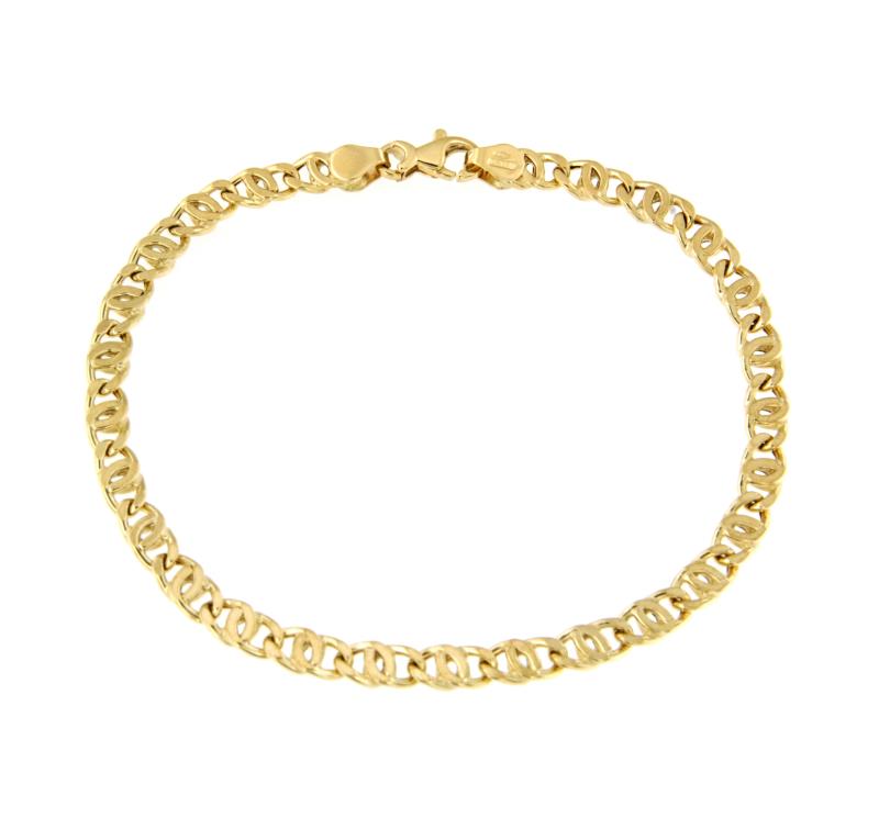 BRACCIALE ORO GIALLO 750/1000 MAGLIA GRUMETTA DOPPIA - CM 20 - 