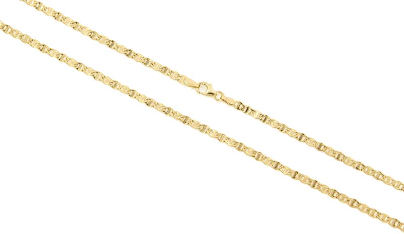 CATENA ORO GIALLO 750/1000 MAGLIA GRUMETTA CON TRAVERSINO - CM. 51,5 - 