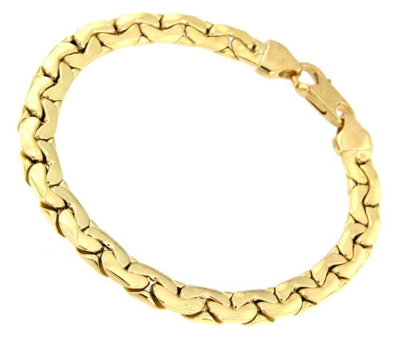 BRACCIALE ORO GIALLO 750/1000 MAGLIA TIPO GRUMETTA - 