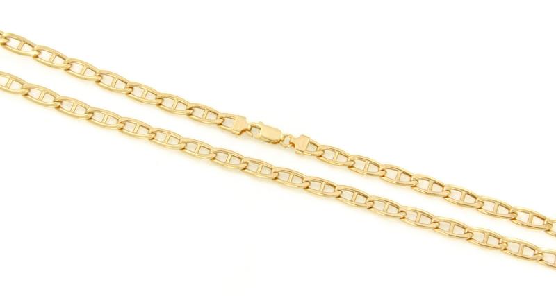 CATENA ORO GIALLO 750/1000 MAGLIA GRUMETTA CON TRAVERSINO - CM. 62 - 