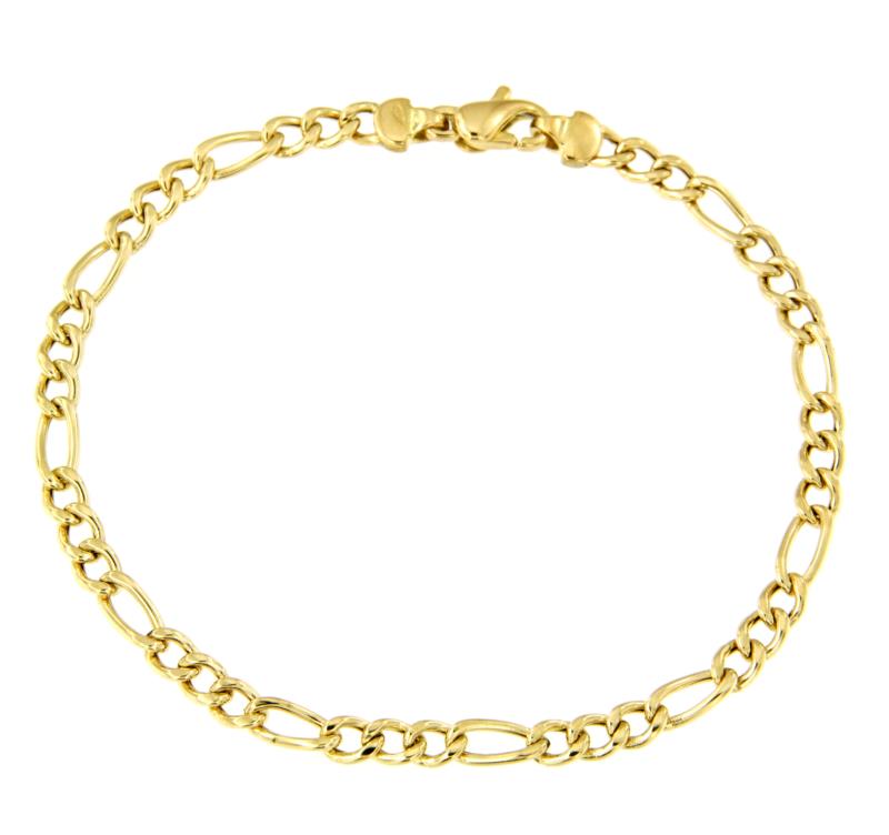 BRACCIALE ORO GIALLO 750/1000 MAGLIA 3+1 - CM 19 - 