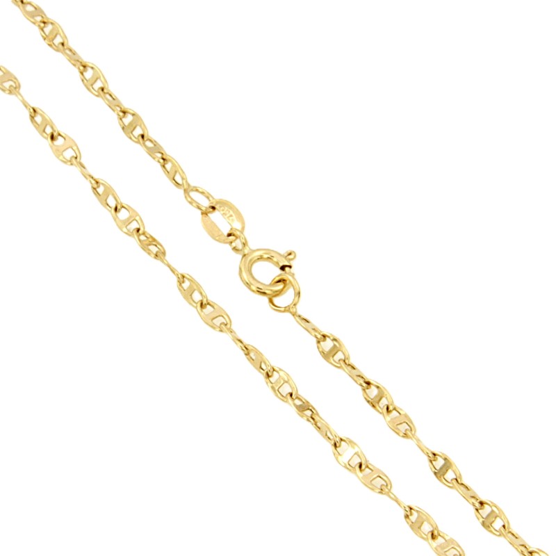 CATENA ORO GIALLO 750/1000 MAGLIA TIPO FORZATINA CON TRAVERSINO - CM. 52 - 