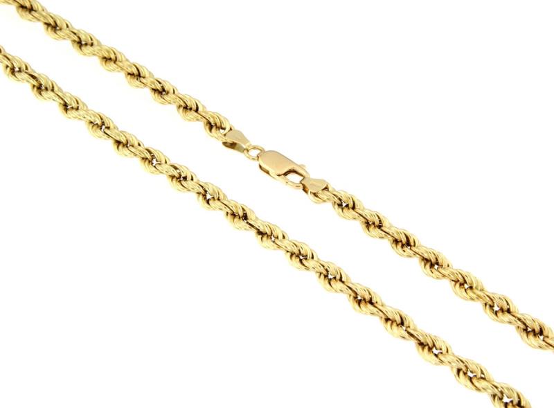 COLLANA ORO GIALLO 750/1000 MAGLIA TRECCIA - CM. 47 - 