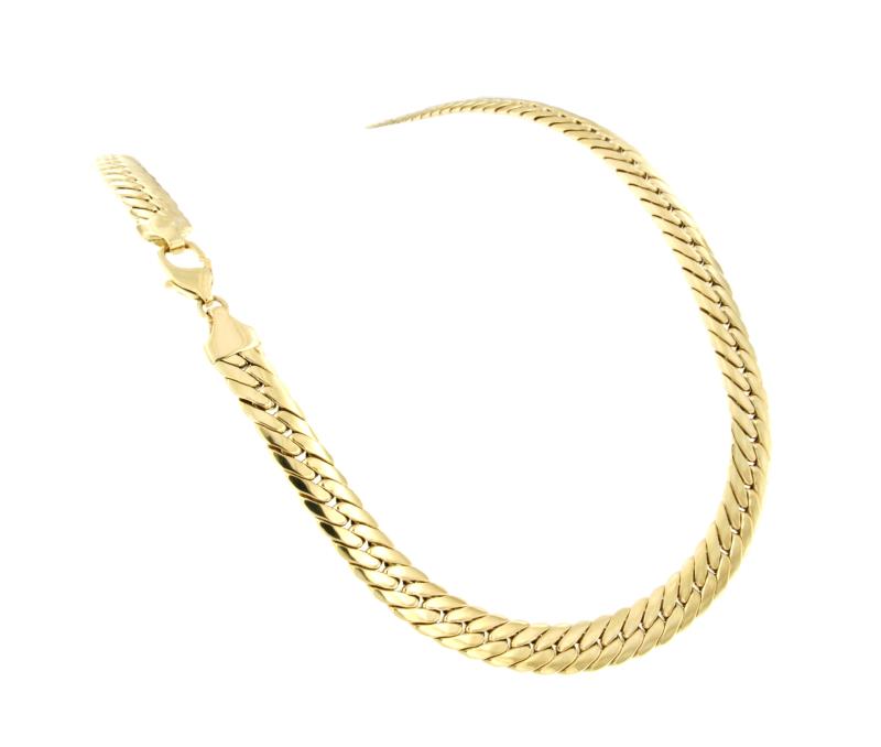 GIROCOLLO ORO GIALLO 750/1000 MAGLIA GRUMETTA - CM. 47.5 - 
