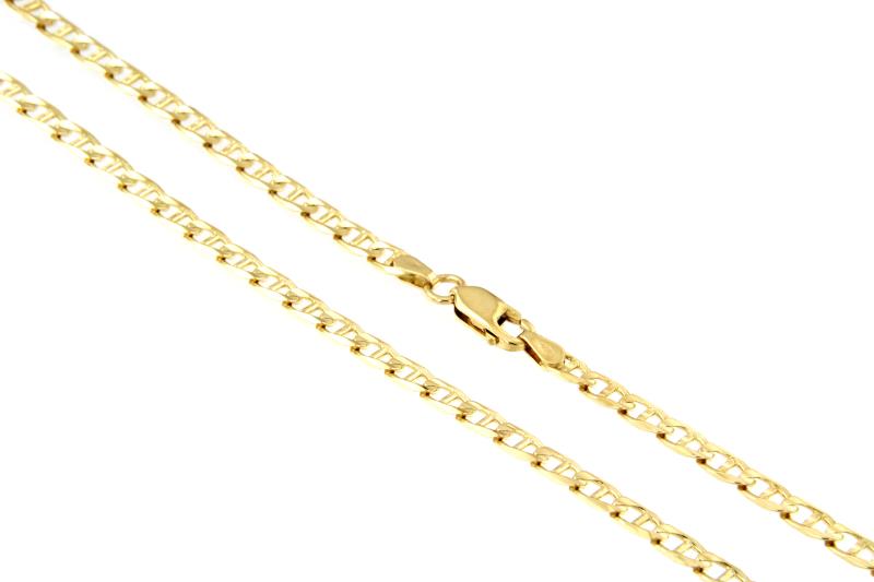 CATENA ORO GIALLO 750/1000 MAGLIA GRUMETTA CON TRAVERSINO - CM. 50 - 