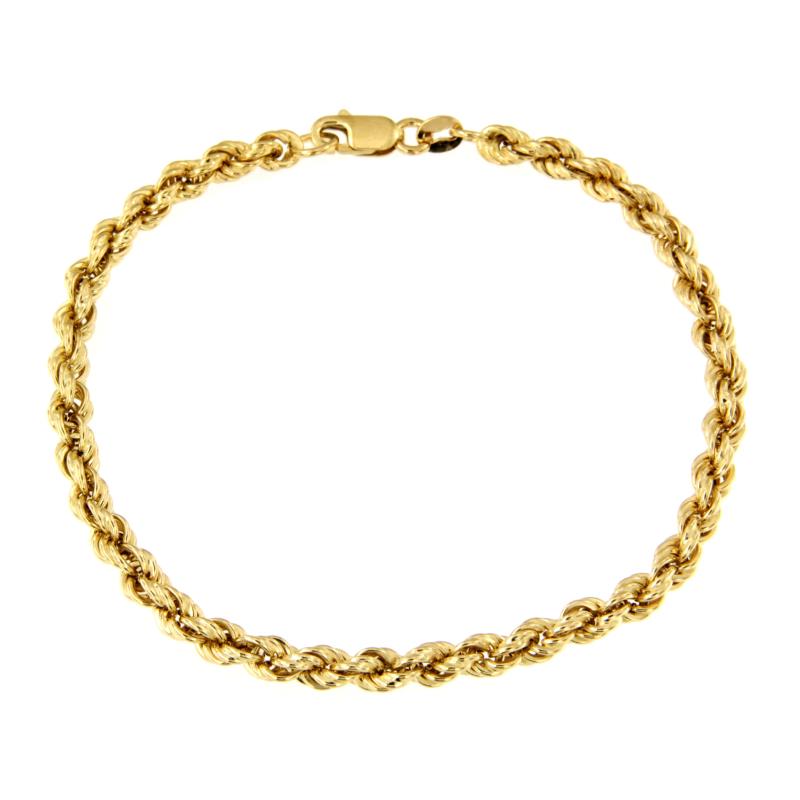 BRACCIALE ORO GIALLO 750/1000 MAGLIA TRECCIA - CM 20 - 