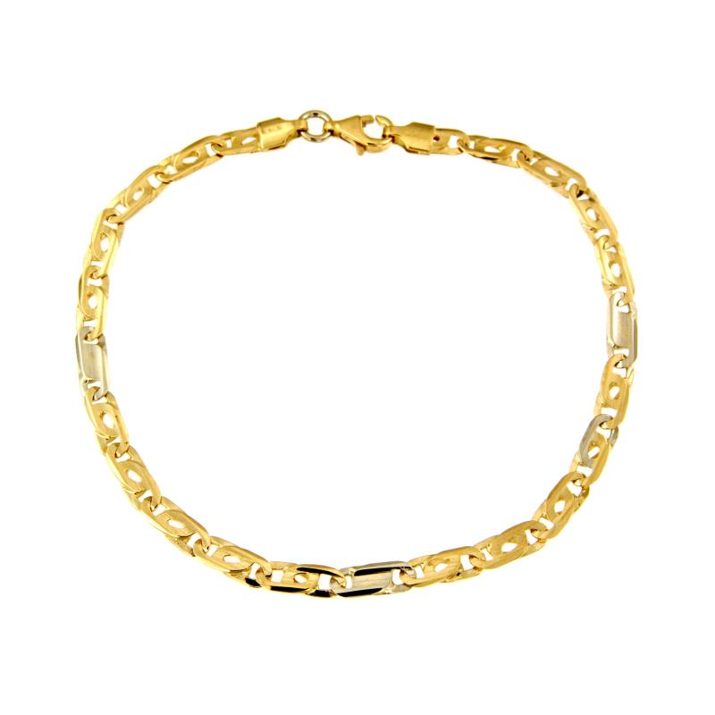 BRACCIALE DUE ORI 750/1000 MAGLIA 5+1 - CM 20.5 - 