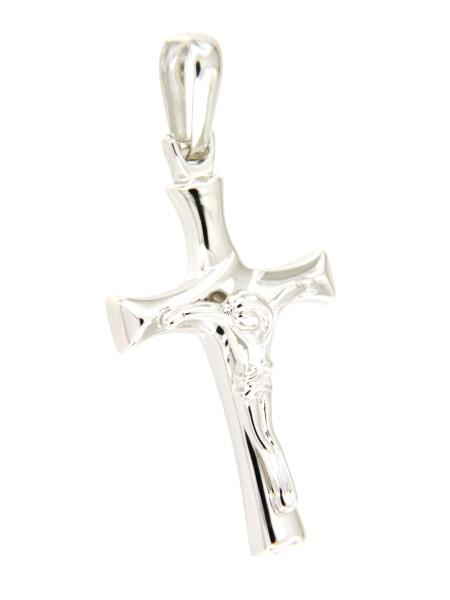 CIONDOLO ORO BIANCO 750/1000 CROCIFISSO - 