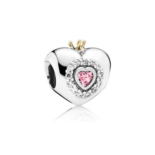 PANDORA - CHARM - ARGENTO 925/1000 - CUORE DA PRINICIPESSA - PANDORA