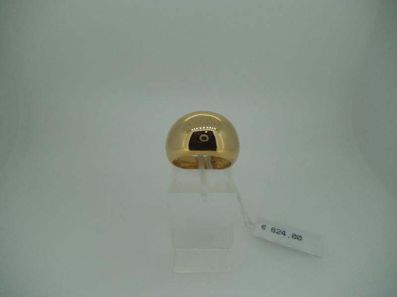 ANELLO ORO G. 750/1000 FASCIA BOMBATA - 
