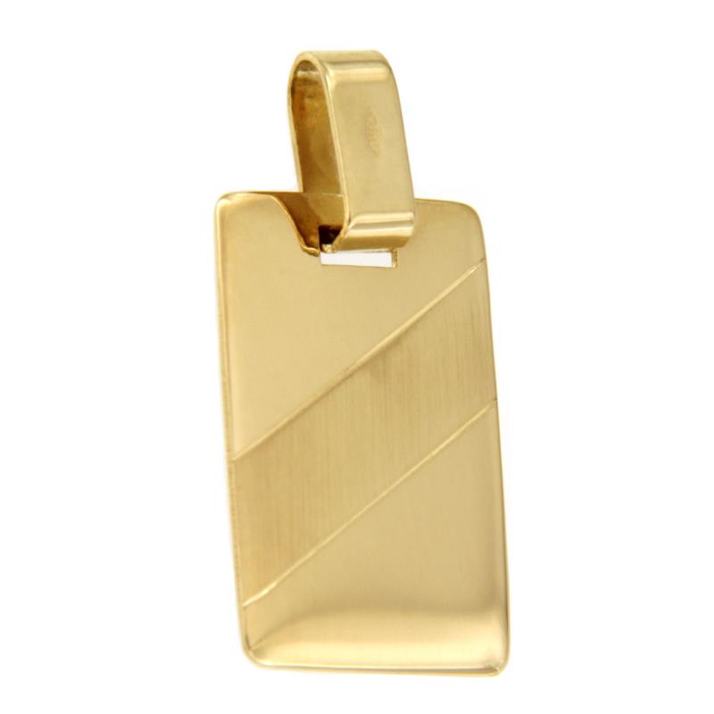 MEDAGLIETTA ORO GIALLO 750/1000 SEMI-SATINATA - 