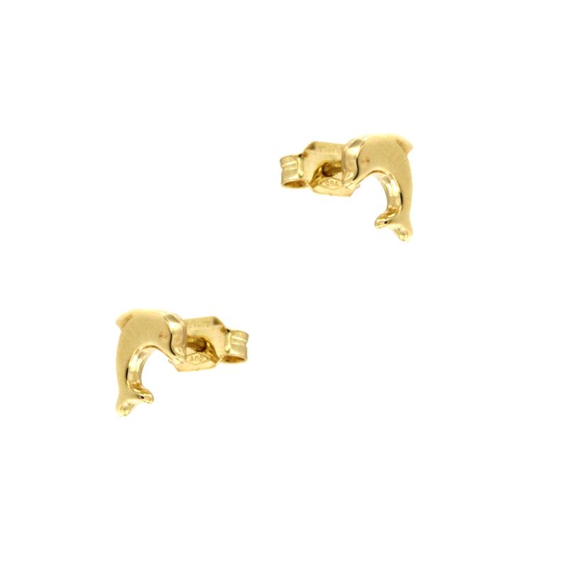 COPPIA ORECCHINI ORO GIALLO750/1000 DELFINI - 
