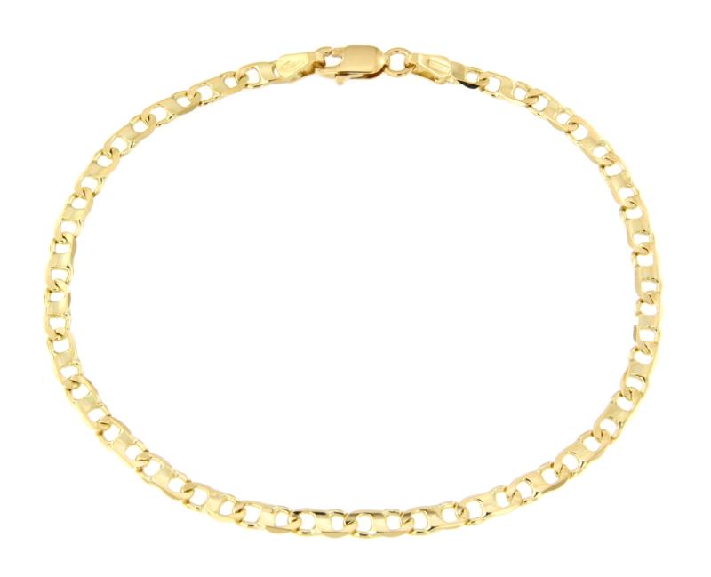 BRACCIALE ORO GIALLO 750/1000 MAGLIA TIPO GRUMETTA DOPPIA - CM. 20.5 - 